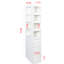 Petite armoire de présentation blanche à 4 niveaux et 3 tablettes latérales à 3 tiroirs latéraux pour bureau personnel et salon-609506226-609506227