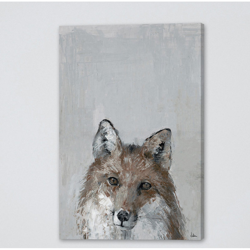 Bonjour Fox by Julia Posokhova - Wrapped Canvas Painting, 152cm H x 101cm W x 3.81cm D