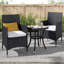 2 - Person Patio Dining Set with Square Table , Cushions Included-1061845601