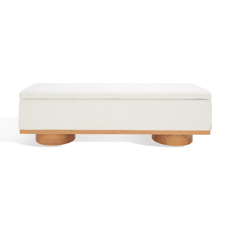 Banc de rangement rabattable, Ivoire ivoire, Naturel