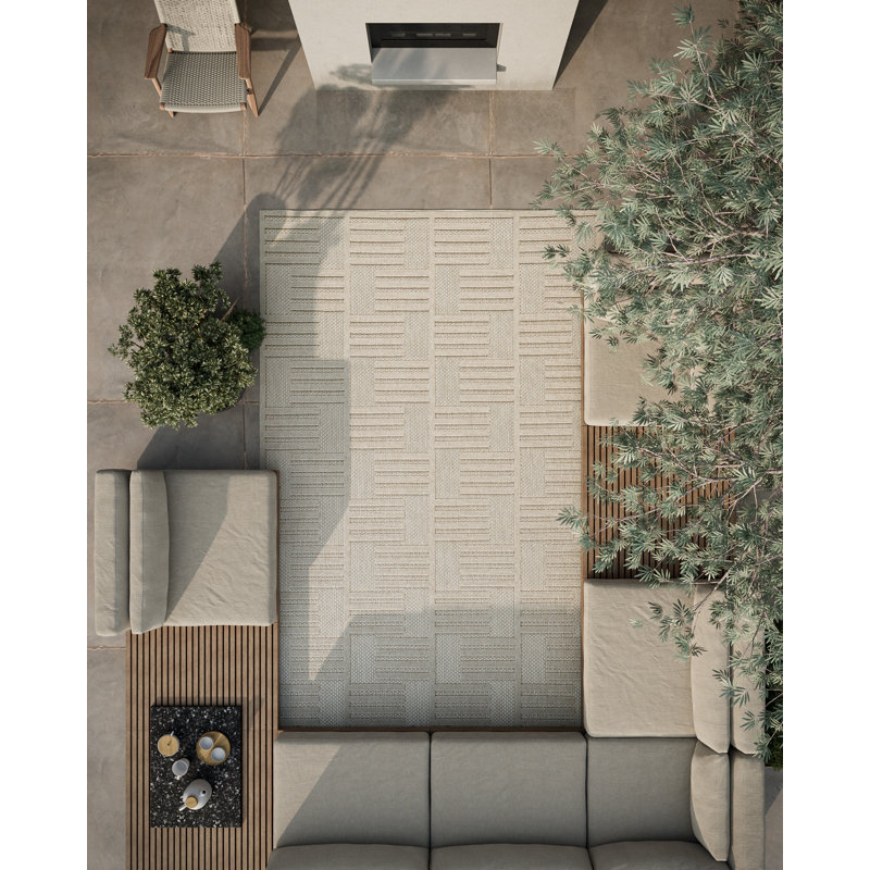 Trilby Geometric Indoor / Outdoor Rug, Rectangle 5'3" x 7'6"