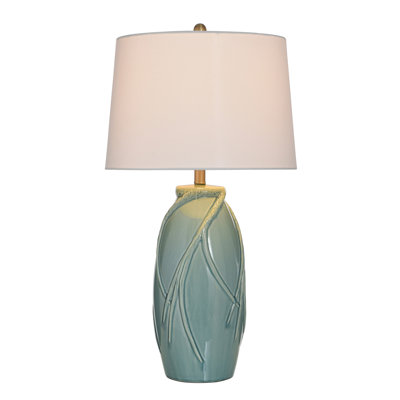 Starlite Ceramic Table Lamp - Starlite Sage - Off-White Shade