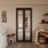 Porte en bois massif à miroir pivotant ou pliable pivotant avec trousse de quincaillerie d'installation (garde-robe)