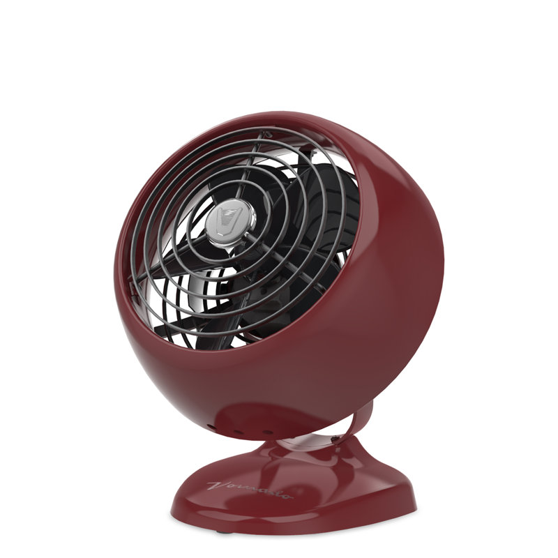 Timeless VFAN Mini Classic Personal Vintage Air Circulator Fan, Claret