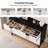 Modern Wooden 6 Drawer Dresser with Vintage Pattern Design, Chest Dresser with Deep Drawers for Bedroom, Living Room and Entryway