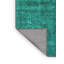 Tapis oriental tissé à la machine en polyester / chenille bleu sarcelle Marpet-540177213
