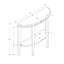 Table d'appoint, console, vestibule, étroit, canapé, salon, chambre à coucher, stratifié brun, contemporain, moderne