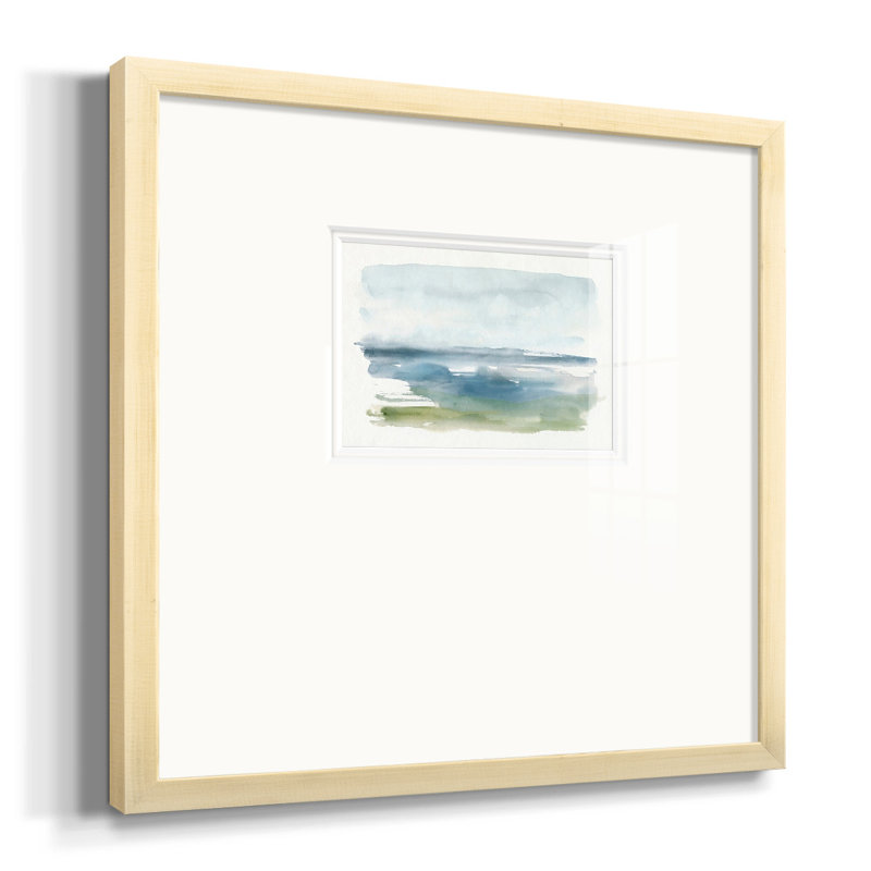 Eberley Coastline Splash IV, reproduction d'art encadrée, H 17 po x l 17 po x P 1,125 po, Naturel