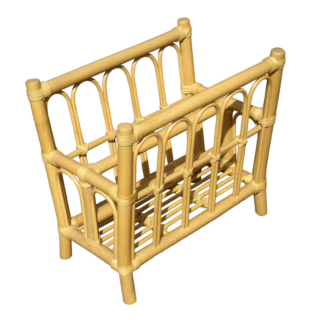 Monserrat Wicker/Rattan Free Standing Magazine Rack Bayou Breeze