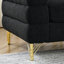 Canapé modulaire 2 places pour le salon - Tissu et coussins, note confortable de 60 pouces Nuance