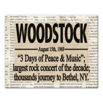«Woodstock Headline» sur toile