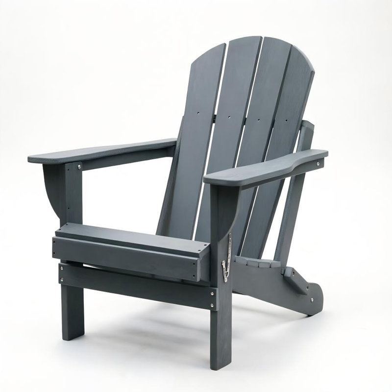 Outdoor Adirondack Folding Chair, Gray