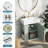 Mircea Kael 21.6 Inch Floating Bathroom Vanity, Ceramic Basin, Left Side Storage-354177853-354177855