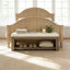 Banc rembourré en bois de 55 pouces avec rangement, banc de bout rustique avec coussin en peluche pour chambre à coucher 