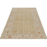 Modern Hand Knotted Silk Floral Area Rug