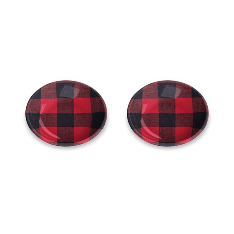 Soucoupe pour animal de compagnie en mélamine Check - 0,75 tasse - rouge