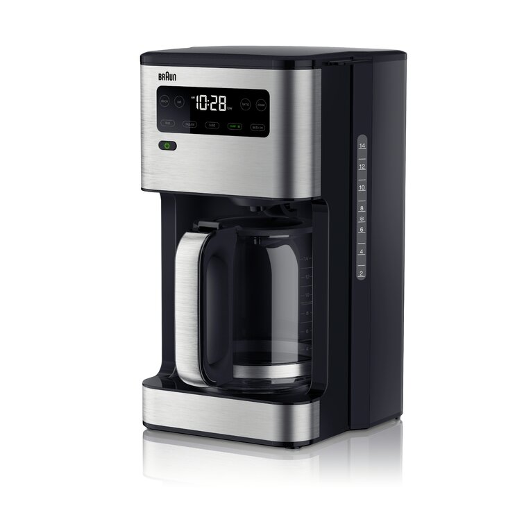 Braun KF5650BK Pure Flavor Coffee Maker, 14 cup, Black