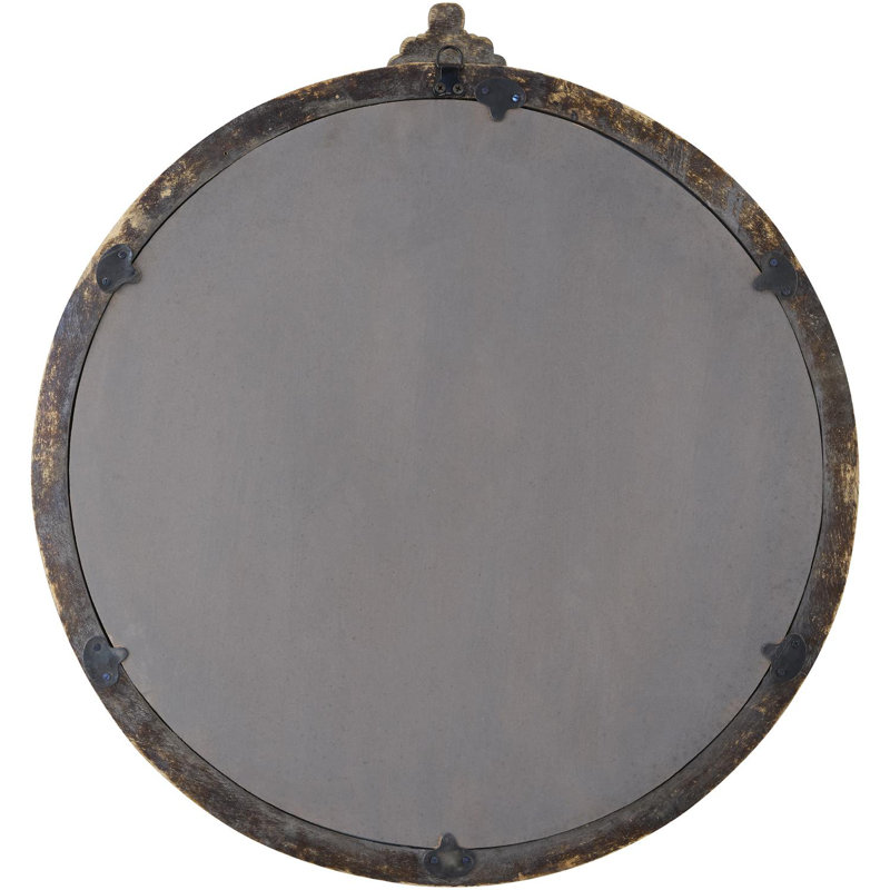 Giustina Accent Mirror, Solid Wood, Brown