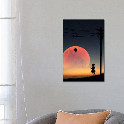 Birds On The Wire by Abdullah Evindar - Wrapped Canvas Print