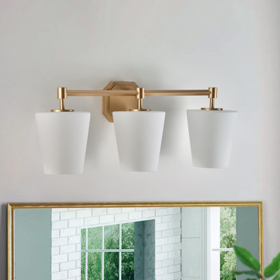 3-light dimmable glass iron mirror headlight