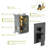 Dual Shower Head - 12 Inch Wall Mounted Square Shower System with Rough-in Valve,Matte black-129764223