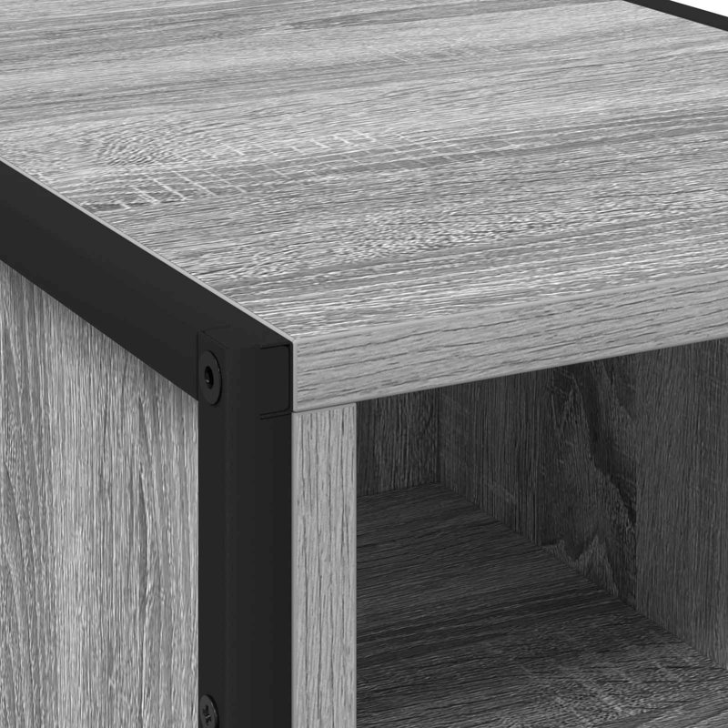 39.5cm W Manufactured Wood Bedside Table, Grey Sonoma