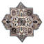 Tapis gris et beige 7 'Medallion