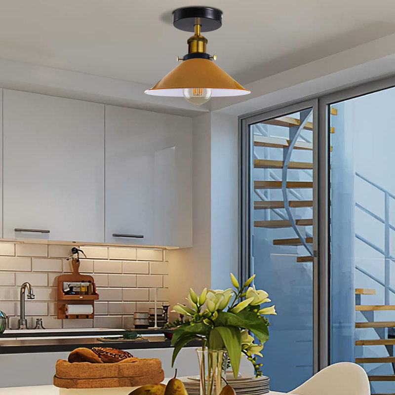 Semi Flush Mount, Yellow
