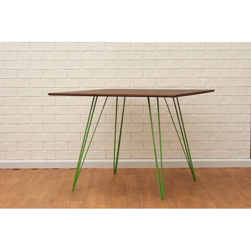 Table de salle à manger Williams, Vert, H 30 po x L 40 po x l 40 po, Noyer