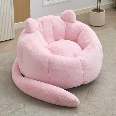 Canapé en forme de chat avec long fauteuil à billes pour adultes, sans installation, convenant à divers environnements tels que le salon, la chambre à coucher, etc. Détendez-vous et profitez de la vie