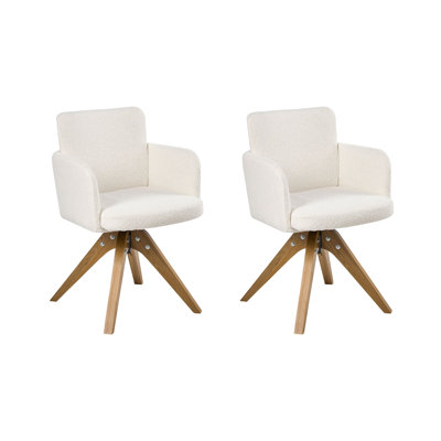 50 cm H Boucle Armchair in White
