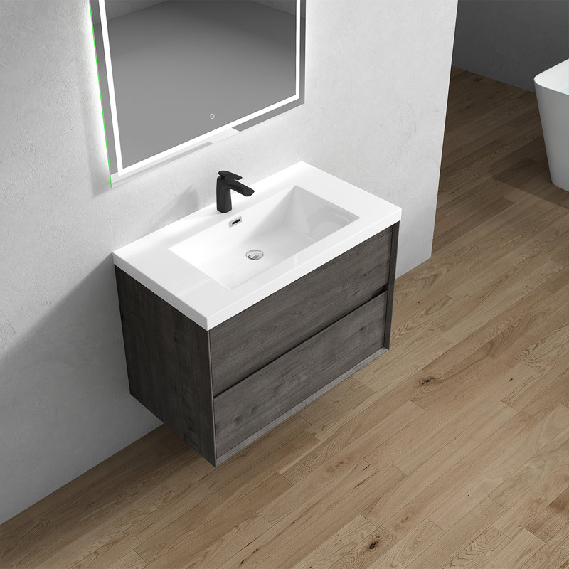 Ensemble de meuble-lavabo simple 35 po Seavy, Gris
