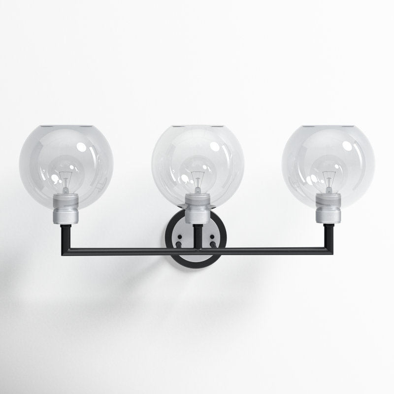 Davian 3 Light Transparent Dimmable Vanity Light