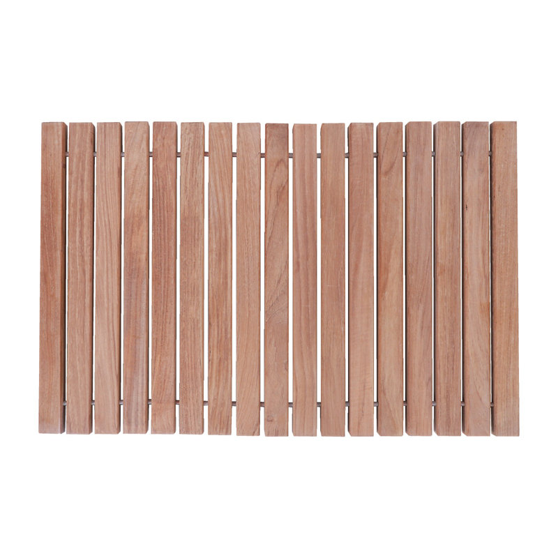 Idania Teak Non-Slip Bath Mat, Natural