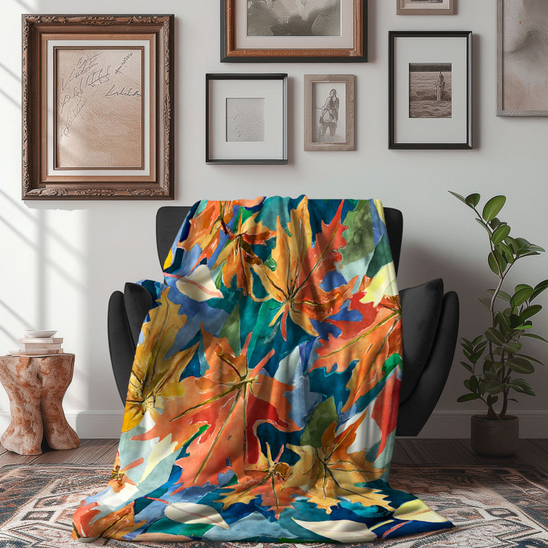 Autumnal Aura Canopy - 1 Piece Premium Sherpa Blanket, L 50 po x L 60 po