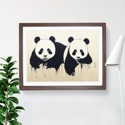 XH1022-7107X Powerful Pandas Abstract - Single Picture Frame Print