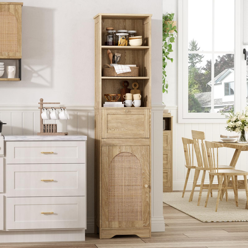 Armoire de rangement 67 po H, Naturel