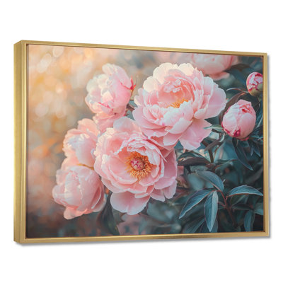 Pivoines par les fermes brise-vent - pivoines, art mural