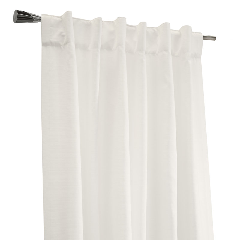 Rideau double semi-transparent Wook, L 54 po x L 84 po, Blanc