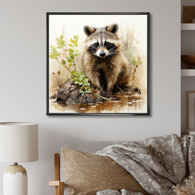 Raccoon s playful explorer II - Raccoon Canvas Art