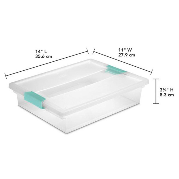 Sterilite Small Clip Box Plastic, Clear 