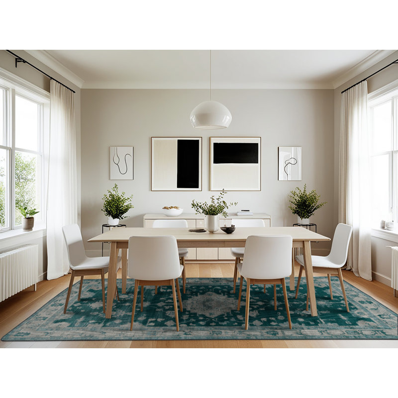 Machine Washable Overdyed Gray Area Rug, Rectangle 7' x 10'