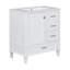 Ensemble de meuble-lavabo 30 po blanc - armoire moderne avec lavabo en céramique, 3 tiroirs et porte à fermeture en douceur (structure en bois massif)