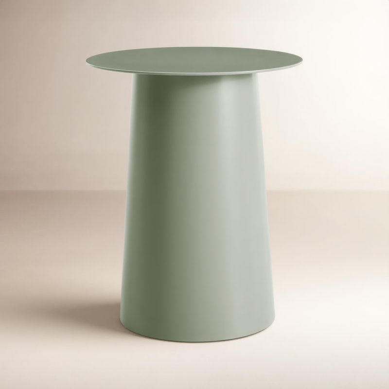 Circula End Table, Gray Green, 21" H x 17" W x 17" D