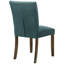 Chaises de salle à manger rembourrées bleu sarcelle Conifer (lot de 2) - Design épuré sans accoudoirs, dossiers incurvés confortables, pieds carrés en bois brun, bois d'hévéa et mousse, parfaites pour les espaces. Design avec pieds.