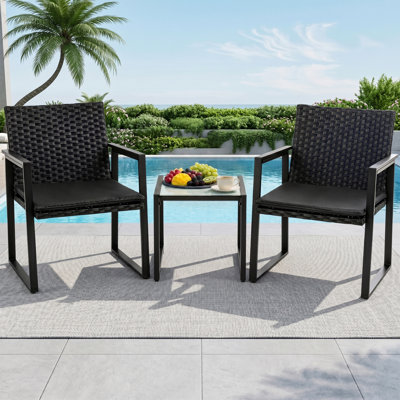 3-Piece Outdoor Patio Conversation Set
