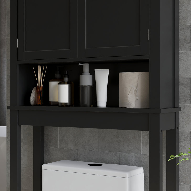Au-dessus de la toilette, armoire de lavage à 3 niveaux