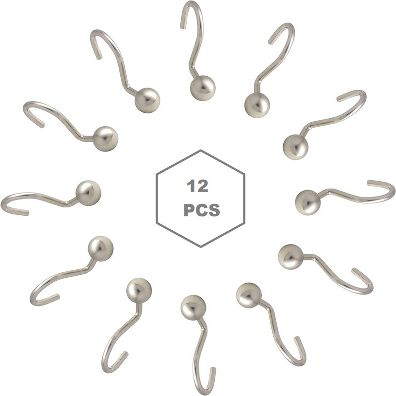 METAL SHOWER HOOKS Metal Shower Accessory, Nickel