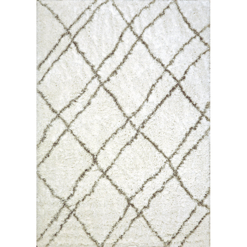 Tapis ivoire/gris Tryon, Rectangle 5 pi 3 po x 7 pi 7 po