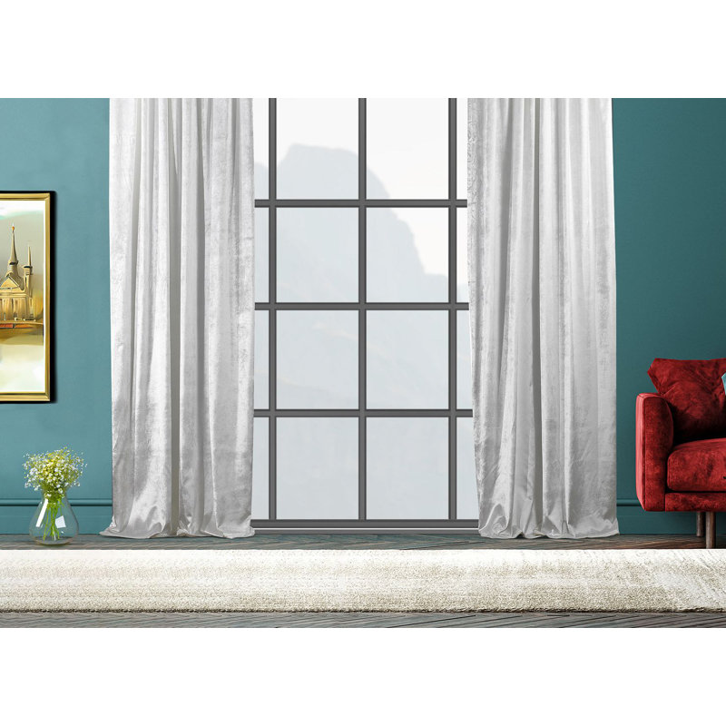 Room Darkening Single Curtain Panel, 260cm Width x 295cm Drop, White